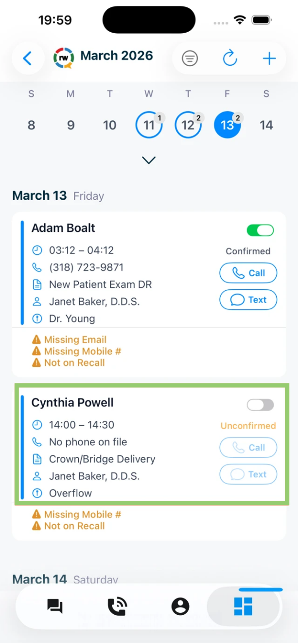 OTG app unconfirmed appointment (1).png